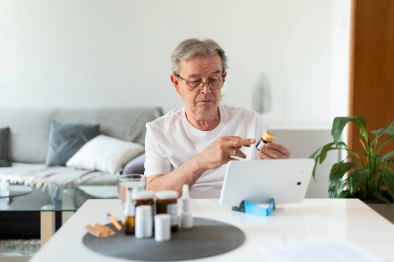 Person in a UK home looking worried while reading medical documents about suspected arsenic poisoning and compensation claims.